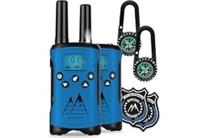 Monte Stivo® Agent walkie Talkie niños | Juego con brújula y Placa | Regalo de Juguetes Ideal para niño y niña a Partir de 5 años (Azul)