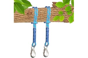 KUHAWL 2 Stück Schaukel Baumbefestigung Seil, 0.6M Hängende Seil, Hängematte Befestigung Aufhängung Schnur mit Karabinern Seil Hängematte Schaukel Befestigung für Schaukeln Hängematten Yoga