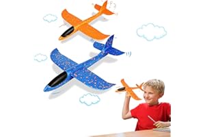 VCOSTORE Planeur Polystyrène XXL pour Enfants et Adultes - 2 Pièces Avion Mousse Jouet