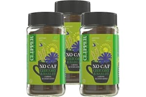 Clipper Organic NoCaf 100g | Caffeine-Free Coffee Alternative | Chicory, Barley & Fig | Smooth, Roasted Flavour | New Branding of Whole Earth Organic NoCaf | from SuperfoodUK (Pack of 3)
