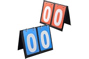 DNDGDLUA Lot de 2 tableaux d'affichage portables Flip Sport 2 Digit Flip Sport Affichage 0-99 Affichage multifonction pour basketball, football, badminton, baseball pour compétitions intérieures et extérieures