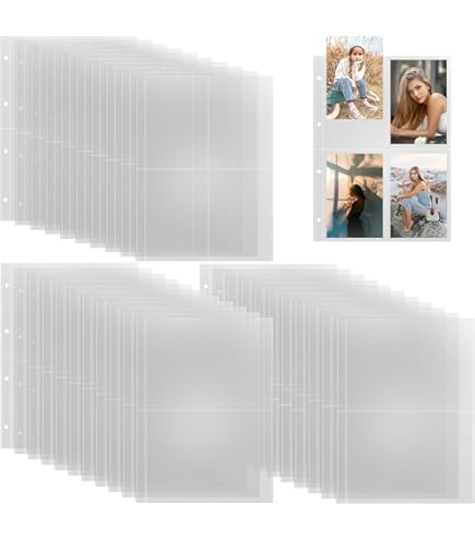 Viquel 125 Pochettes Perforées A4 Pour 1000 Photos Ou Cartes Postales Transparent - Pochette
