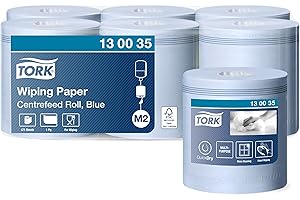 Tork 130035 Papel de secado Premium / Paños de papel compatibles con el sistema M2 / 6 x bobinas / 1 capa / Azul