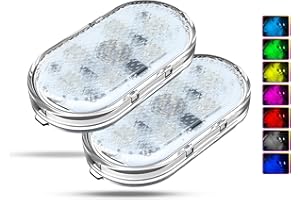 NEXALITE 2 Pezzi Luci LED Ambiente Auto, Luci Interne RGB 7 Colori, Luce Touch Ricaricabile USB Magnetica, Illuminazione Atmosfera per Auto, Casa e Interni