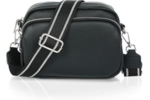 MAMUNU Crossbody Bags for Women Leather Shoulder Bags with Adjustable Wide Strap Lightweight Multi Pockets Over Shoulder Handbag for Women Girls Casual Shopping Travel Work