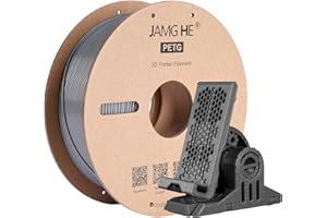 Filament PETG do drukarki 3D, JAMG HE 1,75 mm, 1 kg, precyzyjny +/- 0,02 mm, PETG do napełniania druku 3D (1 kg, szary)
