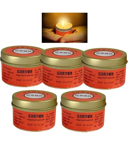 Lot De 10 Bougies De Survie Longue Durée - Éclairage D'urgence Sans Fumée, Coupe-vent - 4