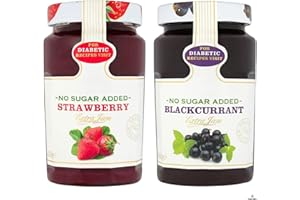 GENERIC Diabetic Jam Bundle with Stute Diabetic Strawberry Jam 430g and Stute Diabetic Blackcurrant Jam 430g (2 Pack)