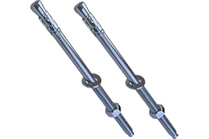 AERZETIX - C54062-2x Boulon Vis d’ancrage filetage long, Goujon à expansion - M12x220mm - en acier zingué - pour béton, pierre