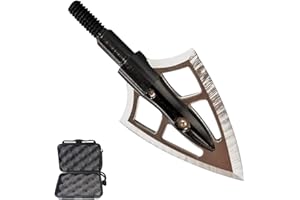 MILAEM 6/12x Tiro con L'Arco Broadheads Punte da Caccia 100 Grain Punte di Freccia Punte da Caccia Freccia da Caccia per Arco Composto Arco ricurvo