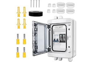 SPORWAY Protección contra sobretensiones PV DC, interruptor de separación de flash, 500 V CC, 2 pines, 40 A, 20-40 KA, interruptor de separación, sistema solar con carcasa impermeable IP65
