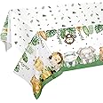 Yiran Jungle Animal Safari Tablecloth Plastic Rectangular Waterproof Woodland Theme Table Cloth 54x108” Zoo Table Cover for Kids Boys Girls Wild One Baby Shower Birthday Party Decor Supply