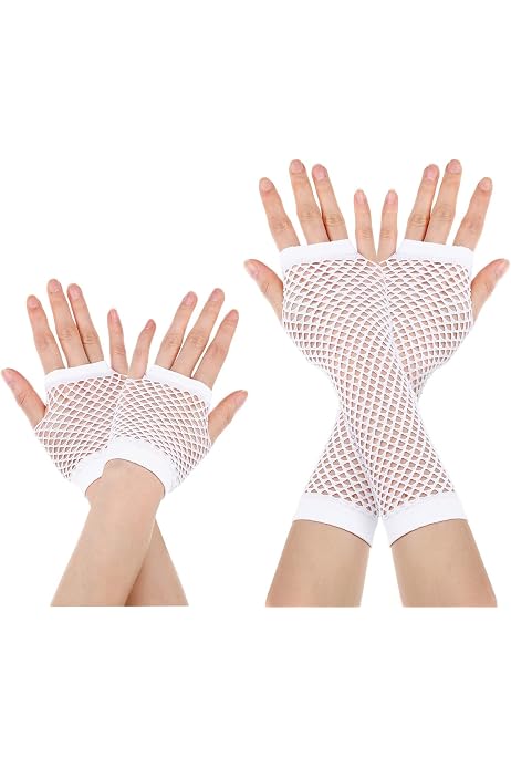 Mitaines Résilles PrettyLoveHose - Gants Longs Extensibles - 13 Couleurs Disponibles (Strass Inclus)