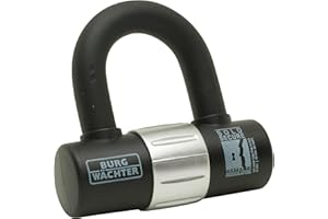 BURG-WÄCHTER Sterling 100D 16mm Heavy Duty Sold Secure Diamond & Gold Padlock U Lock - Black