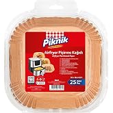Piknik Airfryer Pişirme Kağidi Kare 25Li