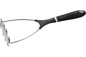 STANLEY ROGERS - Schiaccia patate in Nylon e Acciaio Inox con manico ergonomico Soft touch, 30,5 x 10,5 x 7,5 cm, (colore: nero/argento), quantità: 1 pezzo.