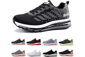 SOTIRSVS Chaussures de Course Sport Basket Running Homme Femme Respirante Air Baskets léger Sneakers Confortable Mode Shoes AntidéRapant Jogging Fitness Gym Outdoor Noir Blanc Bleu Rouge 34-46EU