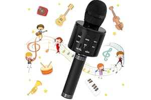 Tivifore Microphone sans Fil Karaoké, Micro Karaoke, Micro Karaoké Bluetooth, Microphone,Micro Bluetooth pour Android/iOS Micro Karaoké Bluetooth Enfants Fille Garcon