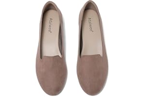 Ataiwee Women's Flats Shoes - Round Toe Casual Office Suede Dress Ballet Shoes.