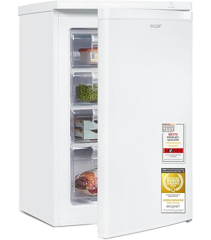 Exquisit GS5145-051D Gefrierschrank - 145 l Tiefkühlschrank in Weiss