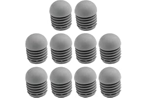 cyclingcolors 10 x stolpluggar lamellpluggar med kulhuvud, rund, halkfri för runda rör, ändhylsor av plast grå, 22 mm