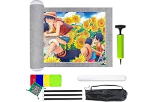 FOUVIN Puzzle Roll Storage Mat, Puzzlematte Puzzle 3000 Teile, Puzzleunterlage Puzzlerolle, Tragbare Puzzles Mat Teppich Filz Puzzle Matte Jigsaw Mat, Praktisches Zubehör zur Aufbewahrung von Puzzles