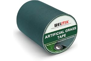 WELSTIK Konstgräs tejp för fogning fixering grön gräsmatta matta (grön, 15 cm x 10 m)