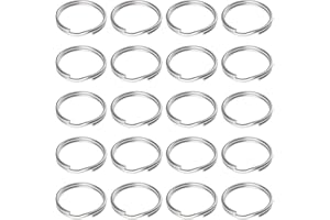 ‎UNICLIFE Uniclife 100 Stück 15 mm Schlüsselringe Schlüsselanhänger Mini-Split-Biegeringe mit Doppelschlaufen, kleine Metallringe, für Schmuck, Halsketten, Armbänder, Ohrringe, Basteln, Ornamente und DIY-Kunst