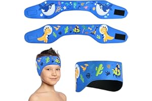 MAIROX Fascia Nuoto Bambini, 2 PCS Fascia da Nuoto Adulto, Fascia Impermeabile da Nuoto, Fascia di Protezione per Orecchi da Nuoto, Fascia da Nuoto per Bambino Orecchie per Sport Acquatici (Cielo blu, M)
