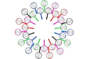Heqishun 30 Pcs Mini Lupa de Juguete , Coloridas Lupas de Plastico de Mano Adecuada Exploren las Ciencias Naturales y Artículos de Fiesta