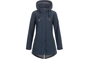 Ankerglut Damen Softshellmantel Kurzmantel mit Kapuze Gefüttert Übergangsjacke #Ankerglutbrise Softshelljacke