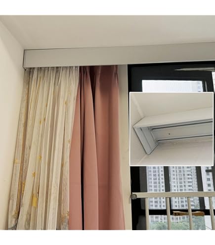 Doppio Binario E Tenda Mantovana Montaggio A Soffitto – Lunghezza Personalizzabile Soggiorno Camera Da Letto Binario Tenda