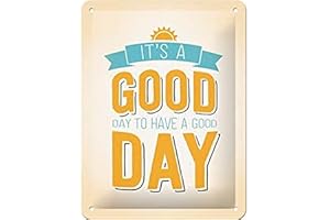 Nostalgic-Art Cartel de Chapa Retro It`s a Good Day – Idea de Regalo para los Fans de la Nostalgia, metálico, Diseño Vintage Decorativo, 15 x 20 cm