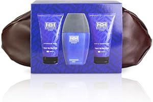 THREE PEARS Rapport Sport Wash Bag Gift Set Containing 100ml Eau De Toilette Spray and 150ml Shower Gel and 150ml Aftershave Balm