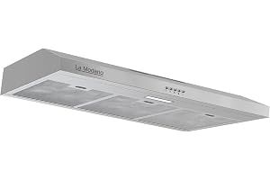 LA MODANO Slim Stainless Steel 90cm Built-In Kitchen Hood with 3-Speed Control, LED Lighting, and Carbon Filter- LMCH906S
