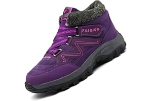 Unitysow Chaussures d'hiver Hommes Femme Bottes de Neige Fourrure Doublé Chaud Bottines Bottes d'hiver Antidérapantes Outdoor Bottine de Randonnée Chaussure de Marche Baskets