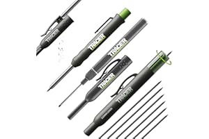 ‎TRACER Tracer Komplett Tieflochmarkierungsset. Inklusive Doppelspitzigem Tiefbohr-Dauermarker,Tieflochmarker Bleistift, 6x Ersatzminenspender Seitenhalter