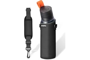 LOCINTE Custodia per bottiglia d'acqua con tracolla regolabile, in neoprene, compatibile con Air Up Starter Set borraccia | Borraccia non inclusa (nero)