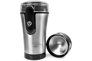 Wahl ZX992-1 James Martin Spice Grinder, Coffee, Nuts, Herbs, Spices, Kitchen Grinder, Dried Spices, Safety lock in Lid, Transparent Lid, Metal, 830 Gr, 120 Watts, Black/Silver