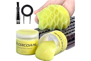 COLORCORAL 2Pack Keyboard Cleaning Gel Set Universal Dust Cleaner for PC Keyboard Cleaning Car Detailing Slime Laptop Dusting Home and Office Electronics Cleaning Kit Computer Cleaning Slime