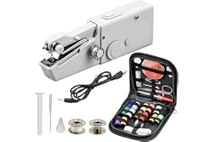 ALFFREUDE Mini Machine à Coudre Portable à Main Portative Electrique avec Kit de Couture pour Réparation de Vêtement DIY