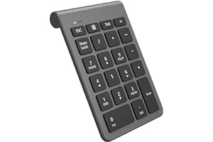 RYTAKI Tastierino numerico Bluetooth per computer portatili, tastierino numerico esterno wireless Bluetooth a 22 tasti con molteplici scorciatoie per computer portatili, PC, desktop, Surface pro, notebook