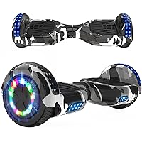 RCB Hoverboard 6.5 inch Auto-bilanciato Hover Board con Colorato luci sulle Ruote e Bluetooth, Il miglior Regalo per Bambini 