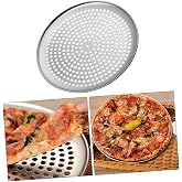 Pizza Pişirme Tepsisi &Ccedil;ok Ama&ccedil;lı B&uuml;y&uuml;k Boy &Ccedil;elik Delikli Tepsi Dayanıklı Metal Fırın Tepsisi 36 cm