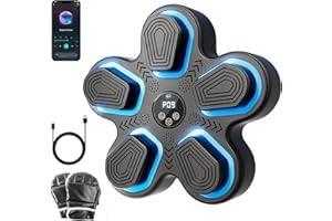 Pyltor Music Boxing Machine, Bluetooth Smart Boxing Traineing Machine with Boxing Gloves, Boxing Wall Mount Machine for Kids Adult, Boxing Workout Equipment Target for Home, Office, Gym