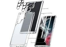 [5-in-1]For Samsung Galaxy S23 Ultra Case,2 Packs Camera Lens Protector + 2 Packs HD Tempered Glass Screen Protector,All-Roun