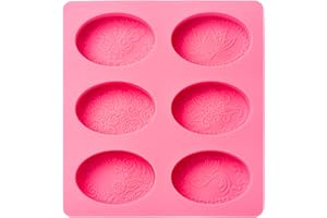 ‎NPEX NPEX Silikon Seifenform – 6 Hohlräume – Silikonformen für Seife – Silikonform oval für handmade Seife, DIY Formen, Kuchen, Backen, Schokolade
