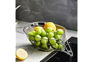 Eteslot Multi-Functional Drain Basket, Drainage Basket Funnel, Kitchen Sink Drain Basket, Multifunctional Vegetable and Fruit Washing Drain Basket