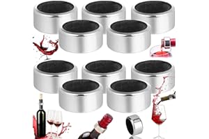 tris 10 Morceaux Bague pour Vin en Acier, Anneau Anti Goutte Vinm, Col Goutte à Vin, Pouvant Être Utilisée Dans des Bars, des Restaurants Et des Maisons