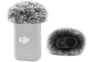LEFXMOPHY Windschutz für DJI MIC 2 / OSMO POCKET 3 Mikrofon, pelziger Windschutz, grauer Schaumstoff (nicht für Dji Mic 1 Abdeckung), 2 Stück